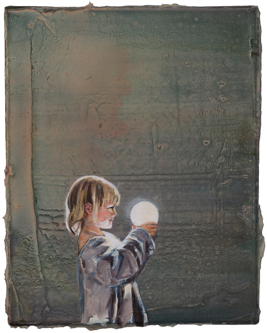Andrea Damp, Wunsch, 2015, oil and acrylic on canvas, 30 x 24 cm