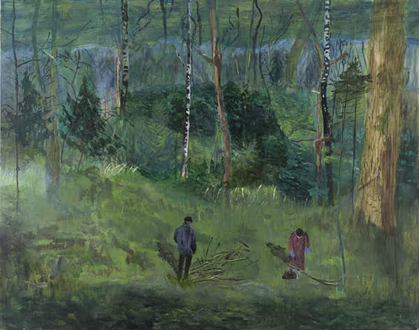 Helmtrud Nyström, Samla ved, 2014, oil on canvas, 115 x 145 cm