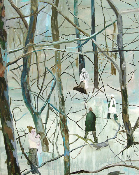 Helmtrud Nyström, Goda feer, 2008, oil on canvas, 100 x 80 cm