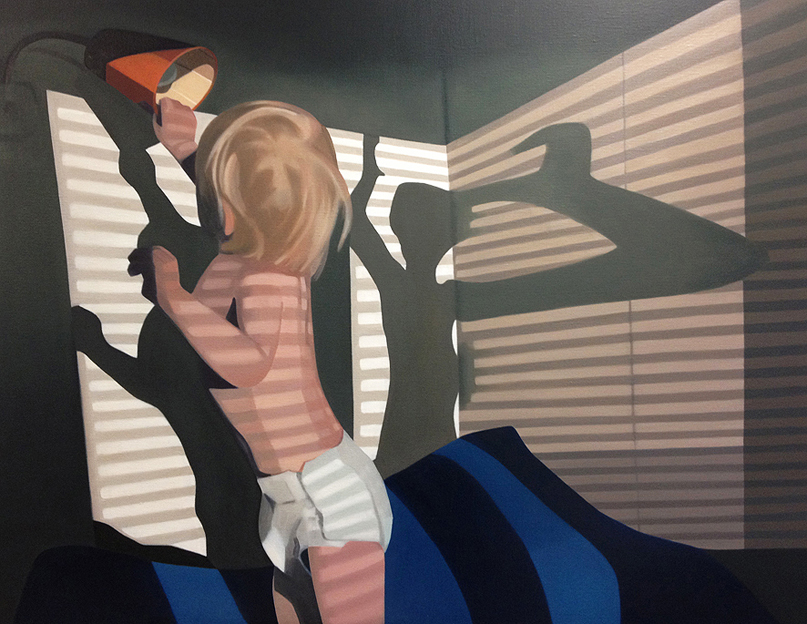 Christina Skårud, Lamppetaren, 2014, Oil on canvas, 100 x 130 cm