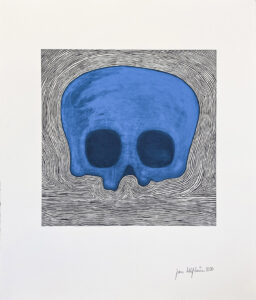representation of artwork, id = Blue skull